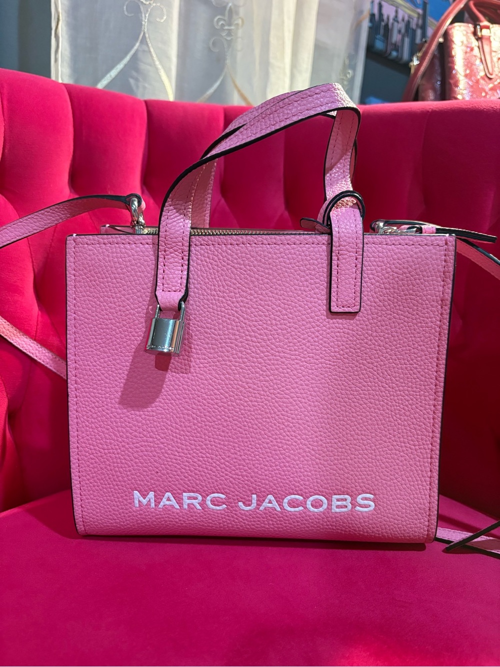 Marc Jacobs Bubblegum Pink Pebbled Leather Satchel